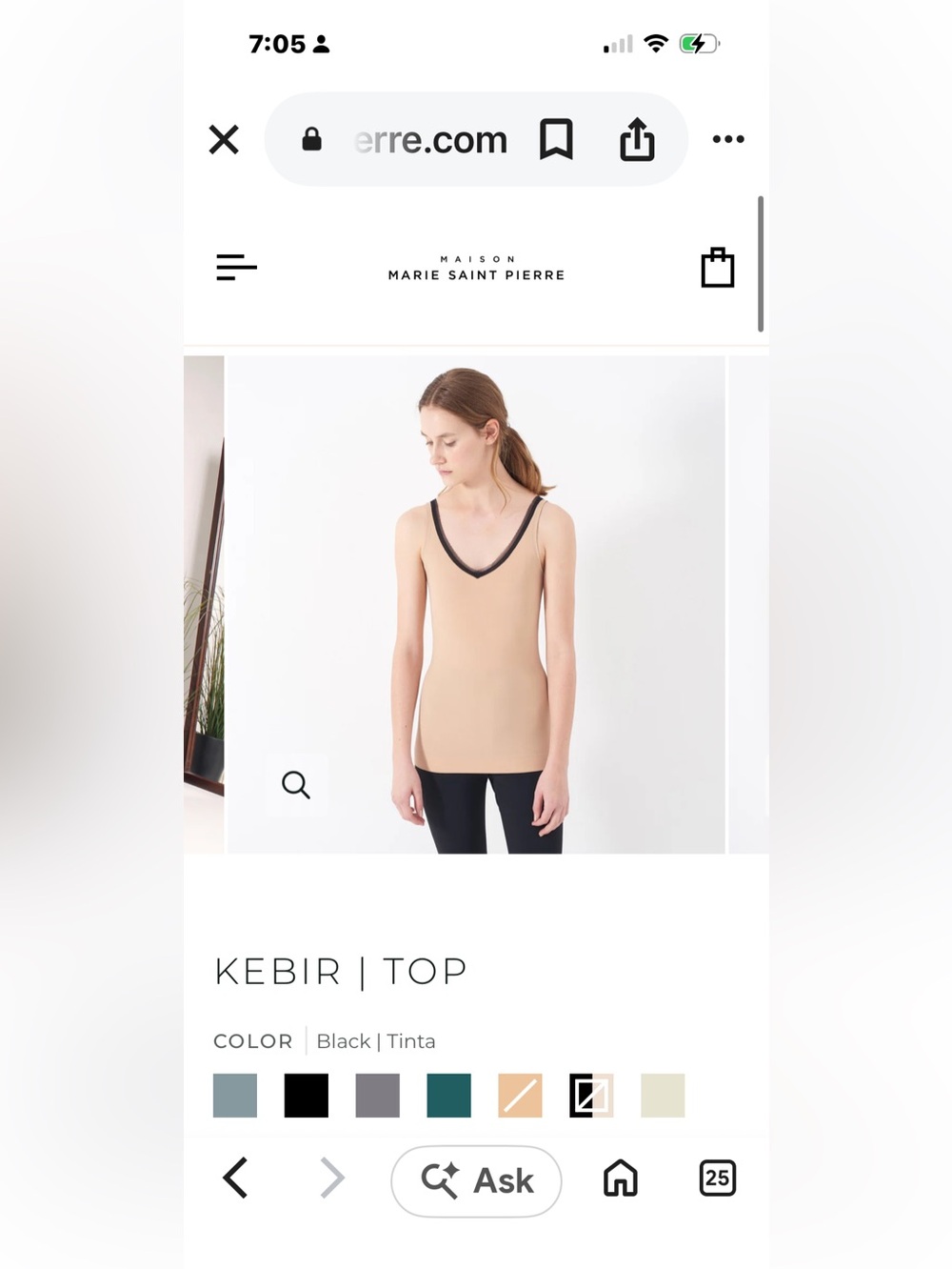 Marie Saint Pierre Kebir V-Neck Tank Top